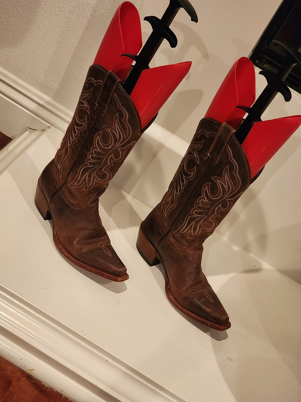 Shyanne Brown Embroidered Western Ankle Boots